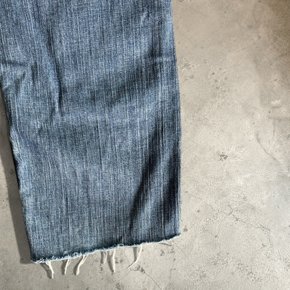 Carhartt Jeans Women 8 Blue WB003‎ Double Knee Carpenter Distressed Raw Hem - Picture 10 of 16
